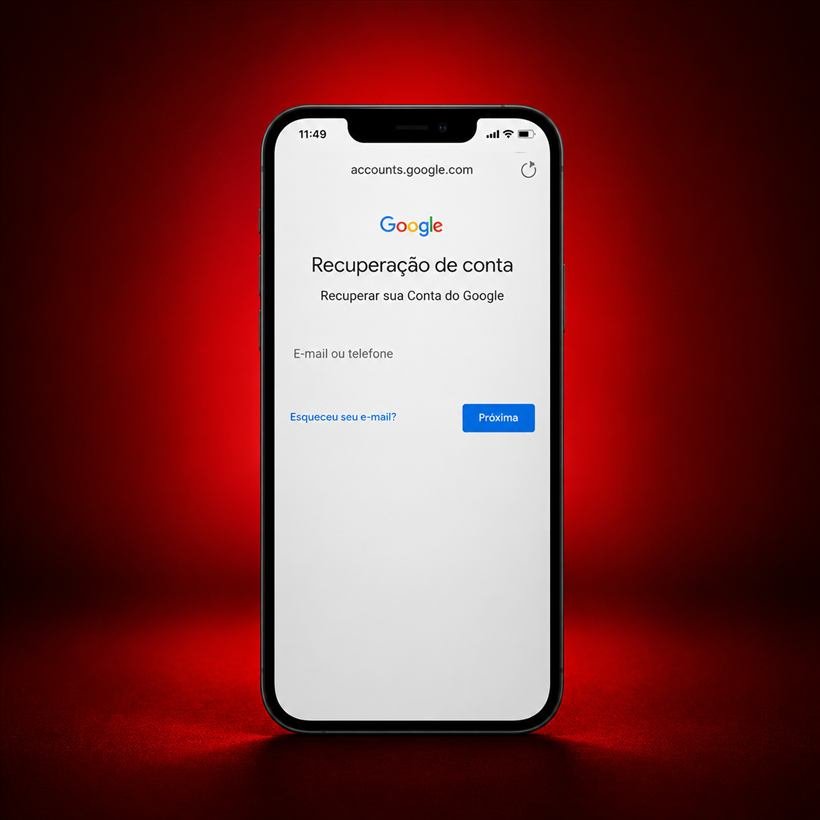 Exemplo de bloqueio Conta Google FRP